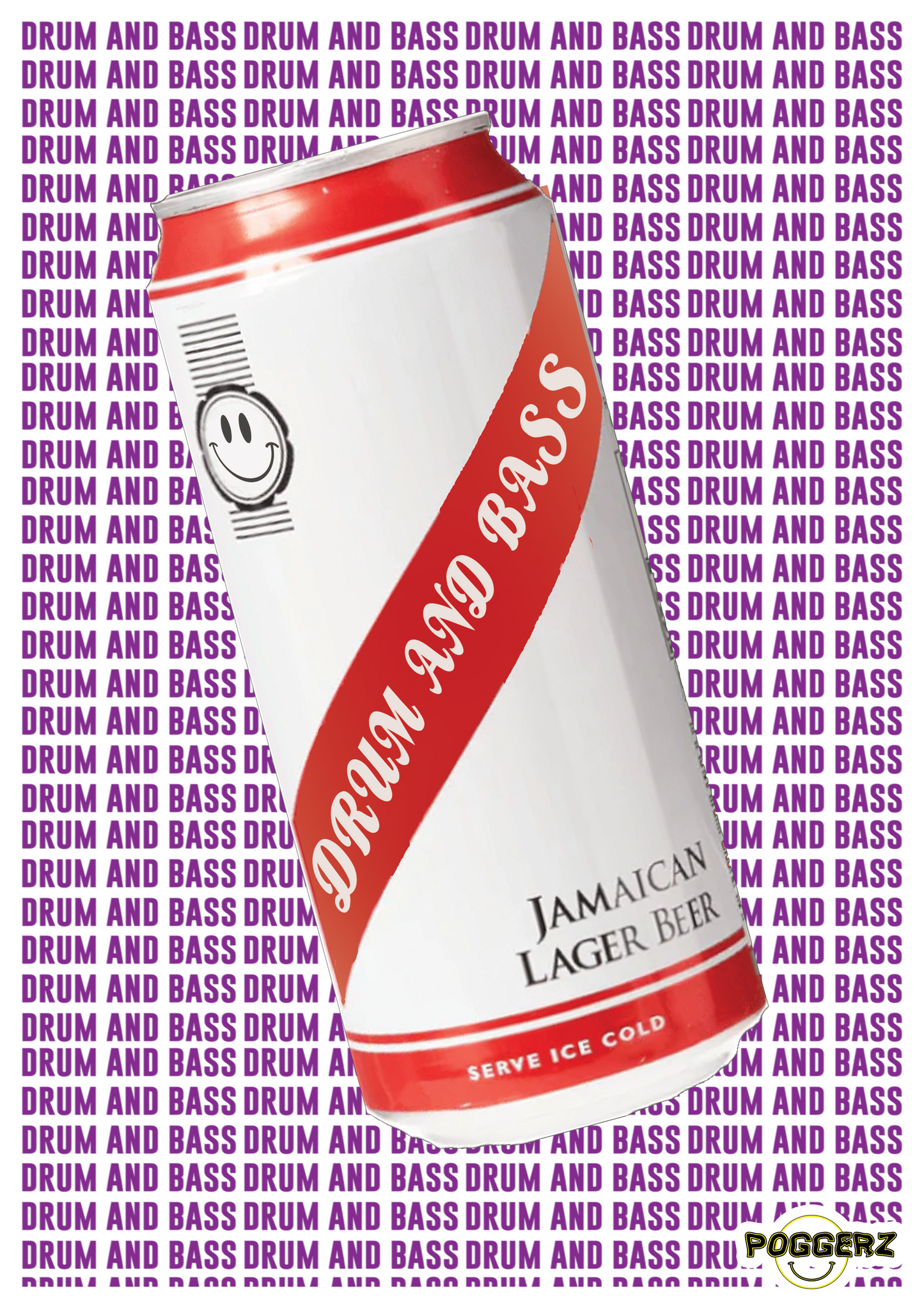 drum and bass red stripe poster