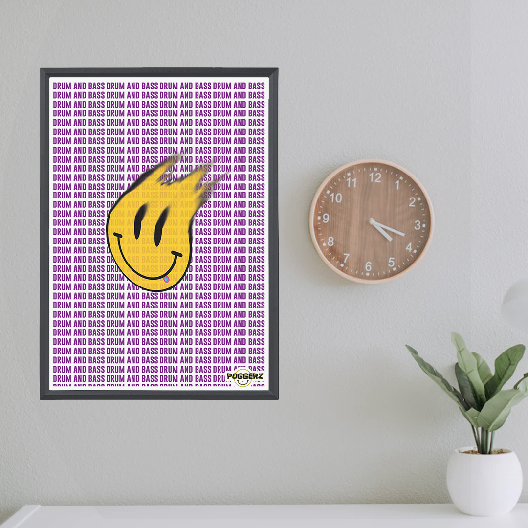 Framed drum and bass dnb poster art